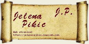 Jelena Pikić vizit kartica